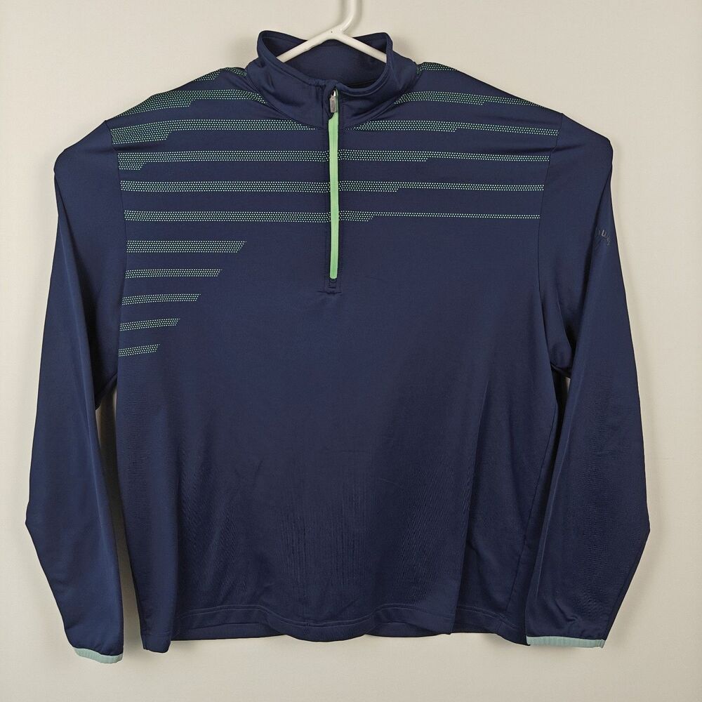 Callaway Mens Large dark blue Weather Series 1/4 Performance Golf Long Sleeve